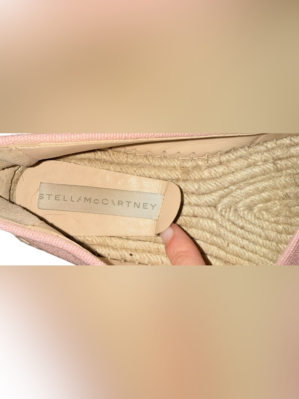 Stella McCartney Selene Logo Canvas Espadrille Flats Pink US 8 - Picture 10 of 10